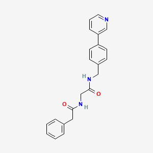 molecular formula C22H21N3O2 B7187802 N-[2-oxo-2-[(4-pyridin-3-ylphenyl)methylamino]ethyl]-2-phenylacetamide 