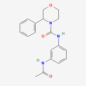 molecular formula C19H21N3O3 B7187880 N-(3-acetamidophenyl)-3-phenylmorpholine-4-carboxamide 