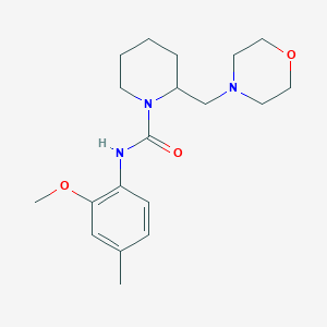 molecular formula C19H29N3O3 B7187957 N-(2-methoxy-4-methylphenyl)-2-(morpholin-4-ylmethyl)piperidine-1-carboxamide 
