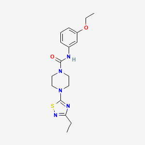 molecular formula C17H23N5O2S B7187960 N-(3-ethoxyphenyl)-4-(3-ethyl-1,2,4-thiadiazol-5-yl)piperazine-1-carboxamide 