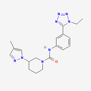molecular formula C19H24N8O B7187989 N-[3-(1-ethyltetrazol-5-yl)phenyl]-3-(4-methylpyrazol-1-yl)piperidine-1-carboxamide 