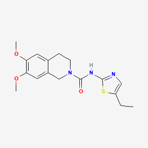molecular formula C17H21N3O3S B7188069 N-(5-ethyl-1,3-thiazol-2-yl)-6,7-dimethoxy-3,4-dihydro-1H-isoquinoline-2-carboxamide 