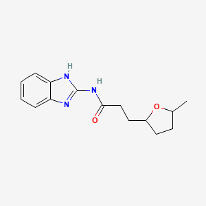 molecular formula C15H19N3O2 B7188220 N-(1H-benzimidazol-2-yl)-3-(5-methyloxolan-2-yl)propanamide 