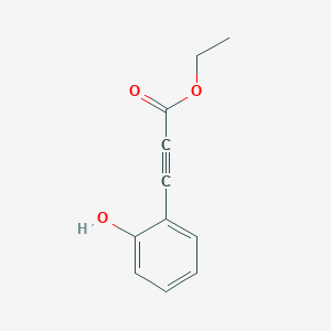 molecular formula C11H10O3 B071883 Ethyl 3-(2-hydroxyphenyl)prop-2-ynoate CAS No. 160559-13-7