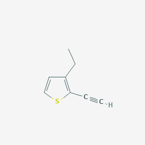 molecular formula C8H8S B071884 Thiophene, 3-ethyl-2-ethynyl- CAS No. 173723-32-5