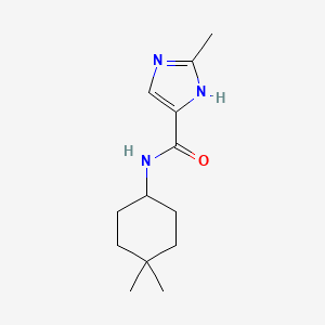 molecular formula C13H21N3O B7188504 N-(4,4-dimethylcyclohexyl)-2-methyl-1H-imidazole-5-carboxamide 