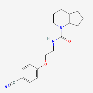 molecular formula C18H23N3O2 B7188635 N-[2-(4-cyanophenoxy)ethyl]-2,3,4,4a,5,6,7,7a-octahydrocyclopenta[b]pyridine-1-carboxamide 