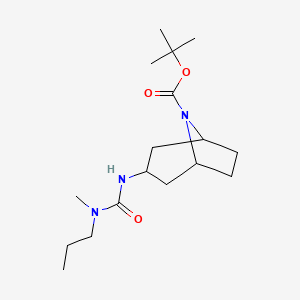 molecular formula C17H31N3O3 B7188684 Tert-butyl 3-[[methyl(propyl)carbamoyl]amino]-8-azabicyclo[3.2.1]octane-8-carboxylate 