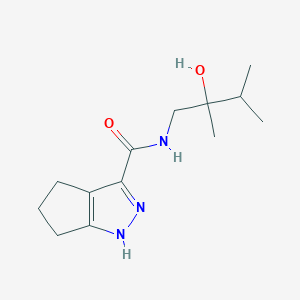 molecular formula C13H21N3O2 B7188747 N-(2-hydroxy-2,3-dimethylbutyl)-1,4,5,6-tetrahydrocyclopenta[c]pyrazole-3-carboxamide 