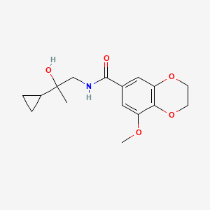 molecular formula C16H21NO5 B7188754 N-(2-cyclopropyl-2-hydroxypropyl)-5-methoxy-2,3-dihydro-1,4-benzodioxine-7-carboxamide 