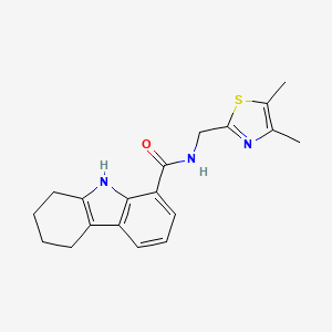 molecular formula C19H21N3OS B7188817 N-[(4,5-dimethyl-1,3-thiazol-2-yl)methyl]-6,7,8,9-tetrahydro-5H-carbazole-1-carboxamide 