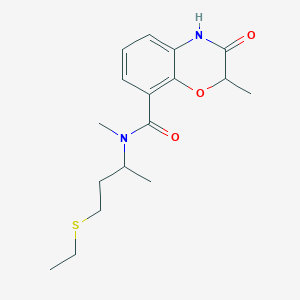 molecular formula C17H24N2O3S B7188928 N-(4-ethylsulfanylbutan-2-yl)-N,2-dimethyl-3-oxo-4H-1,4-benzoxazine-8-carboxamide 