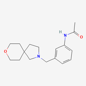 molecular formula C17H24N2O2 B7189194 N-[3-(8-oxa-2-azaspiro[4.5]decan-2-ylmethyl)phenyl]acetamide 
