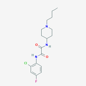 molecular formula C17H23ClFN3O2 B7189200 N-(1-butylpiperidin-4-yl)-N'-(2-chloro-4-fluorophenyl)oxamide 