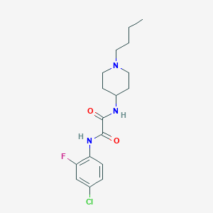 molecular formula C17H23ClFN3O2 B7189204 N-(1-butylpiperidin-4-yl)-N'-(4-chloro-2-fluorophenyl)oxamide 