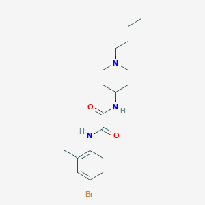 molecular formula C18H26BrN3O2 B7189212 N'-(4-bromo-2-methylphenyl)-N-(1-butylpiperidin-4-yl)oxamide 