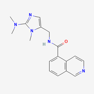molecular formula C17H19N5O B7189464 N-[[2-(dimethylamino)-3-methylimidazol-4-yl]methyl]isoquinoline-5-carboxamide 