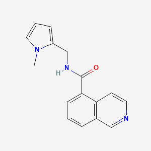molecular formula C16H15N3O B7189481 N-[(1-methylpyrrol-2-yl)methyl]isoquinoline-5-carboxamide 