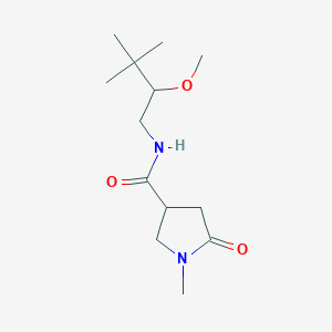 molecular formula C13H24N2O3 B7189636 N-(2-methoxy-3,3-dimethylbutyl)-1-methyl-5-oxopyrrolidine-3-carboxamide 