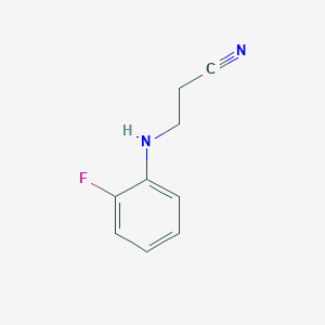 molecular formula C9H9FN2 B071901 3-(2-Fluoroanilino)propanenitrile CAS No. 192811-51-1