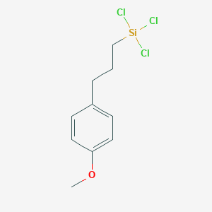 molecular formula C10H13Cl3OSi B071905 3-(p-Methoxyphenyl)propyltrichlorosilane CAS No. 163155-57-5