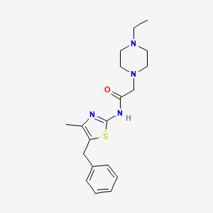 molecular formula C19H26N4OS B7190582 N-(5-benzyl-4-methyl-1,3-thiazol-2-yl)-2-(4-ethylpiperazin-1-yl)acetamide 