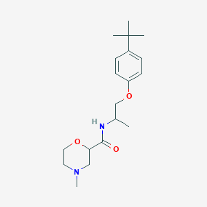 molecular formula C19H30N2O3 B7190597 N-[1-(4-tert-butylphenoxy)propan-2-yl]-4-methylmorpholine-2-carboxamide 
