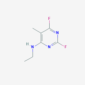 molecular formula C7H9F2N3 B071906 N-ethyl-2,6-difluoro-5-methylpyrimidin-4-amine CAS No. 165258-62-8
