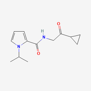 molecular formula C13H18N2O2 B7190788 N-(2-cyclopropyl-2-oxoethyl)-1-propan-2-ylpyrrole-2-carboxamide 