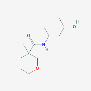 molecular formula C12H23NO3 B7190796 N-(4-hydroxypentan-2-yl)-3-methyloxane-3-carboxamide 