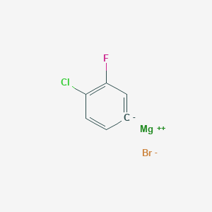 molecular formula C6H3BrClFMg B071909 4-Chloro-3-fluorophenylmagnesium bromide CAS No. 170793-00-7