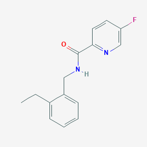 molecular formula C15H15FN2O B7190978 N-[(2-ethylphenyl)methyl]-5-fluoropyridine-2-carboxamide 