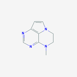 molecular formula C9H10N4 B071910 4-Methyl-5,6-dihydro-4H-pyrrolo[3,2,1-DE]pteridine CAS No. 172982-69-3