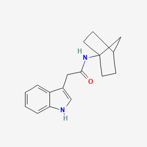 molecular formula C17H20N2O B7191223 N-(1-bicyclo[2.2.1]heptanyl)-2-(1H-indol-3-yl)acetamide 