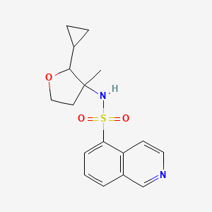 molecular formula C17H20N2O3S B7191264 N-(2-cyclopropyl-3-methyloxolan-3-yl)isoquinoline-5-sulfonamide 