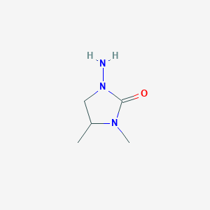 molecular formula C5H11N3O B071913 1-Amino-3,4-dimethylimidazolidin-2-one CAS No. 170500-50-2