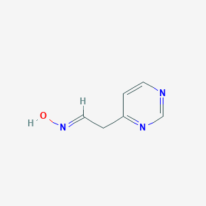 (E)-2-(pyrimidin-4-yl)acetaldehyde oxime