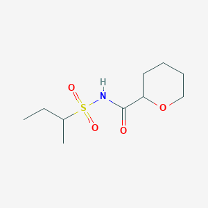 molecular formula C10H19NO4S B7191459 N-butan-2-ylsulfonyloxane-2-carboxamide 