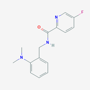 molecular formula C15H16FN3O B7191498 N-[[2-(dimethylamino)phenyl]methyl]-5-fluoropyridine-2-carboxamide 