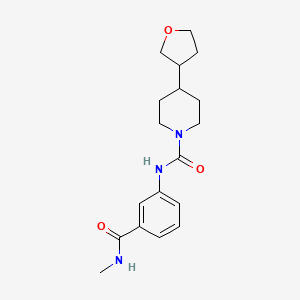 molecular formula C18H25N3O3 B7191575 N-[3-(methylcarbamoyl)phenyl]-4-(oxolan-3-yl)piperidine-1-carboxamide 