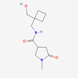 molecular formula C12H20N2O3 B7191596 N-[[1-(hydroxymethyl)cyclobutyl]methyl]-1-methyl-5-oxopyrrolidine-3-carboxamide 
