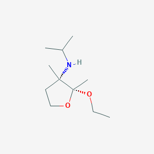 molecular formula C11H23NO2 B071916 (2R,3S)-2-ethoxy-2,3-dimethyl-N-propan-2-yloxolan-3-amine CAS No. 192324-20-2