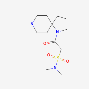 molecular formula C13H25N3O3S B7191633 N,N-dimethyl-2-(8-methyl-1,8-diazaspiro[4.5]decan-1-yl)-2-oxoethanesulfonamide 