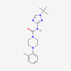 molecular formula C18H26N6O B7191748 N-(1-tert-butyl-1,2,4-triazol-3-yl)-4-(2-methylphenyl)piperazine-1-carboxamide 