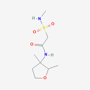 molecular formula C9H18N2O4S B7191784 N-(2,3-dimethyloxolan-3-yl)-2-(methylsulfamoyl)acetamide 