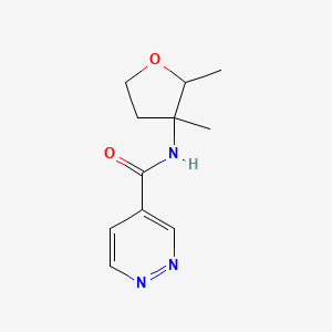molecular formula C11H15N3O2 B7191791 N-(2,3-dimethyloxolan-3-yl)pyridazine-4-carboxamide 