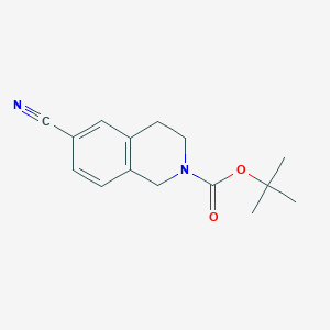 molecular formula C15H18N2O2 B071918 tert-butyl 6-cyano-3,4-dihydroisoquinoline-2(1H)-carboxylate CAS No. 166398-33-0