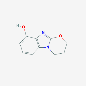 molecular formula C10H10N2O2 B071919 3,4-dihydro-2H-[1,3]oxazino[3,2-a]benzimidazol-9-ol CAS No. 177478-61-4