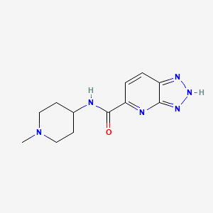 molecular formula C12H16N6O B7192274 N-(1-methylpiperidin-4-yl)-2H-triazolo[4,5-b]pyridine-5-carboxamide 