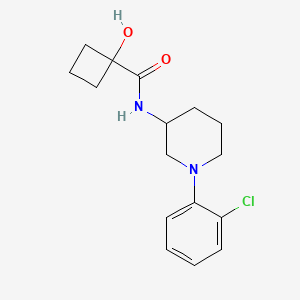 molecular formula C16H21ClN2O2 B7192360 N-[1-(2-chlorophenyl)piperidin-3-yl]-1-hydroxycyclobutane-1-carboxamide 